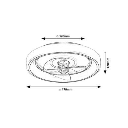 Rabalux - Ventoinha de teto LED com regulação LED/67W/230V 3000-6000K + comando