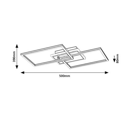 Rabalux - Iluminação de teto LED LED/40W/230V 3000K preto 39x50 cm