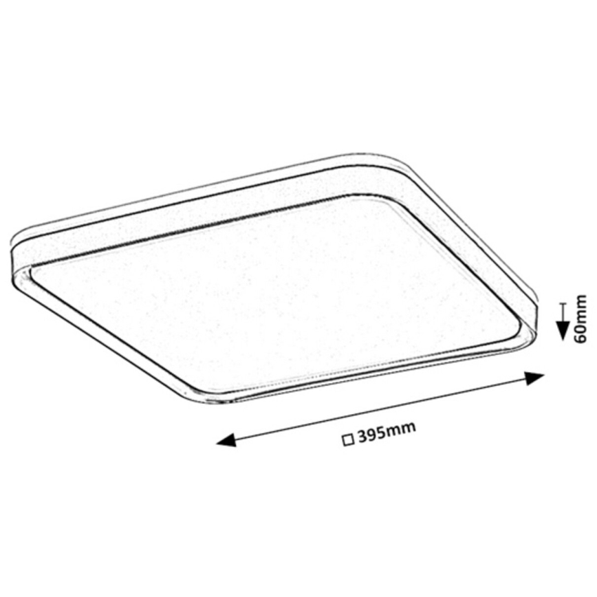 Rabalux - Candeeiro de tecto LED/26W/230V 3000K 39,5x39,5 cm