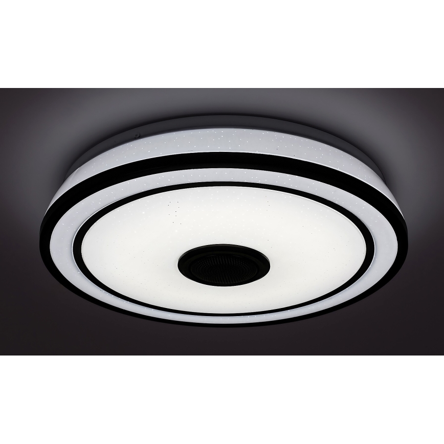 Rabalux - Candeeiro de tecto LED RGB regulável com altifalante, LED/24W/230V 3000-6500K, com comando remoto, diâmetro 39,5 cm