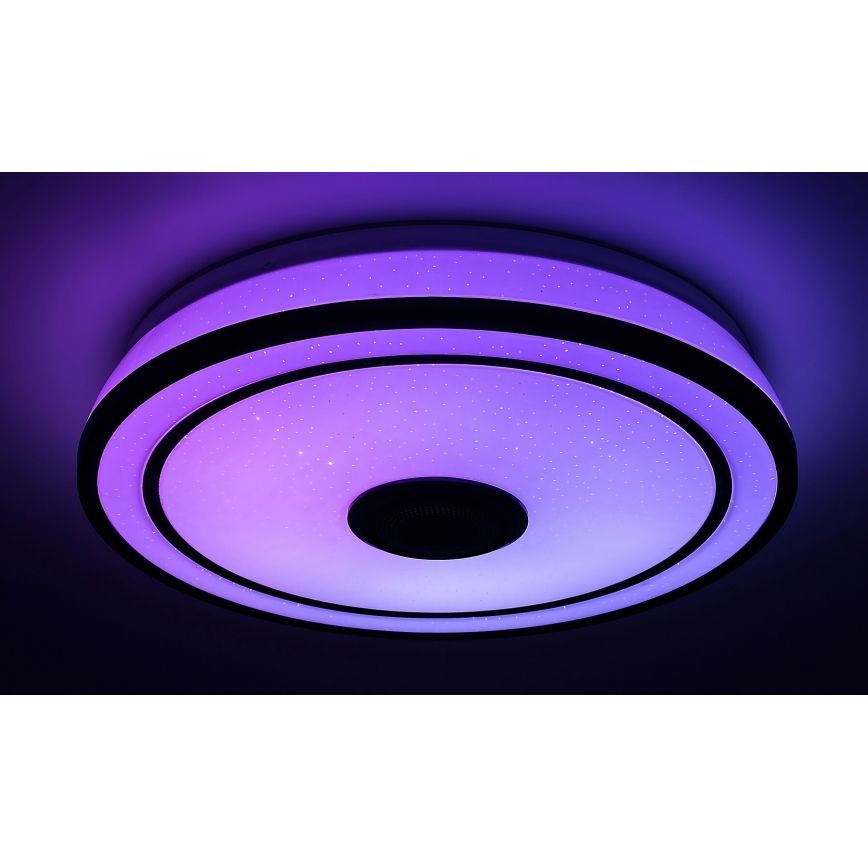 Rabalux - Candeeiro de tecto LED RGB regulável com altifalante, LED/24W/230V 3000-6500K, com comando remoto, diâmetro 39,5 cm