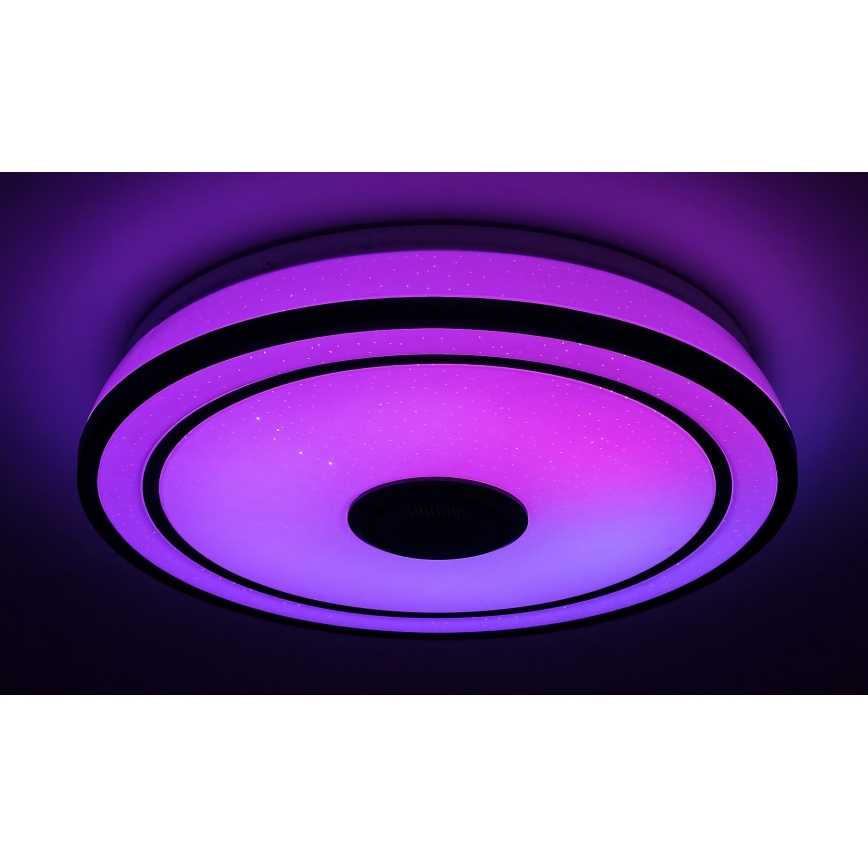 Rabalux - Candeeiro de tecto LED RGB regulável com altifalante, LED/24W/230V 3000-6500K, com comando remoto, diâmetro 39,5 cm