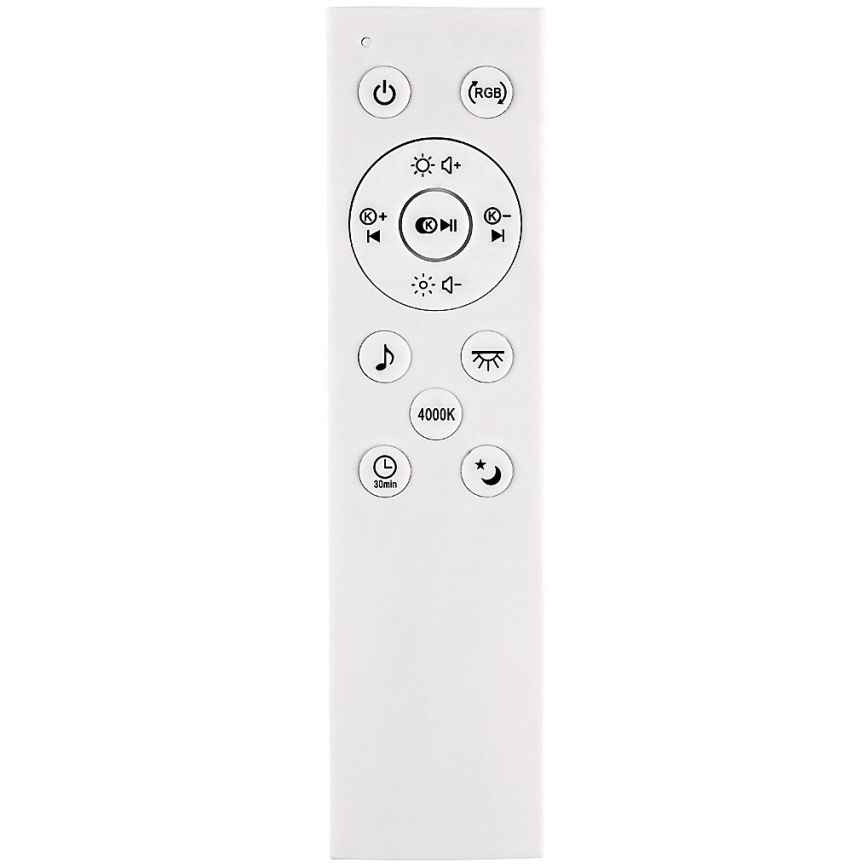 Rabalux - Candeeiro de tecto LED RGB regulável com altifalante, LED/24W/230V 3000-6500K, com comando remoto, diâmetro 39,5 cm
