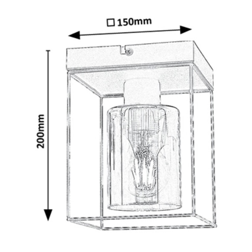 Rabalux - Candeeiro de tecto 1xE27/25W/230V 15x15 cm