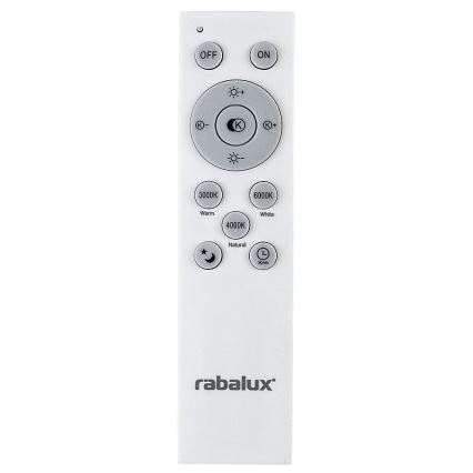 Rabalux - Candeeiro de teto dimerizável LED/60W/230V 3000-6000K + controlo remoto, Ø 60 cm