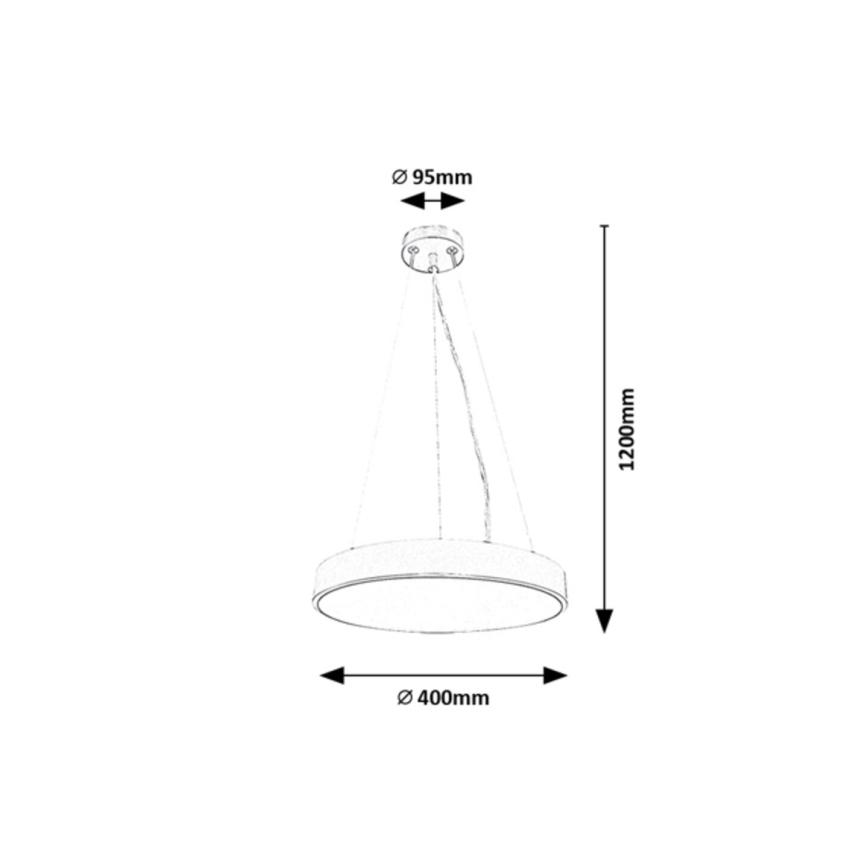 Rabalux - Lustre LED suspenso em cabo LED/36W/230V 4000K prata