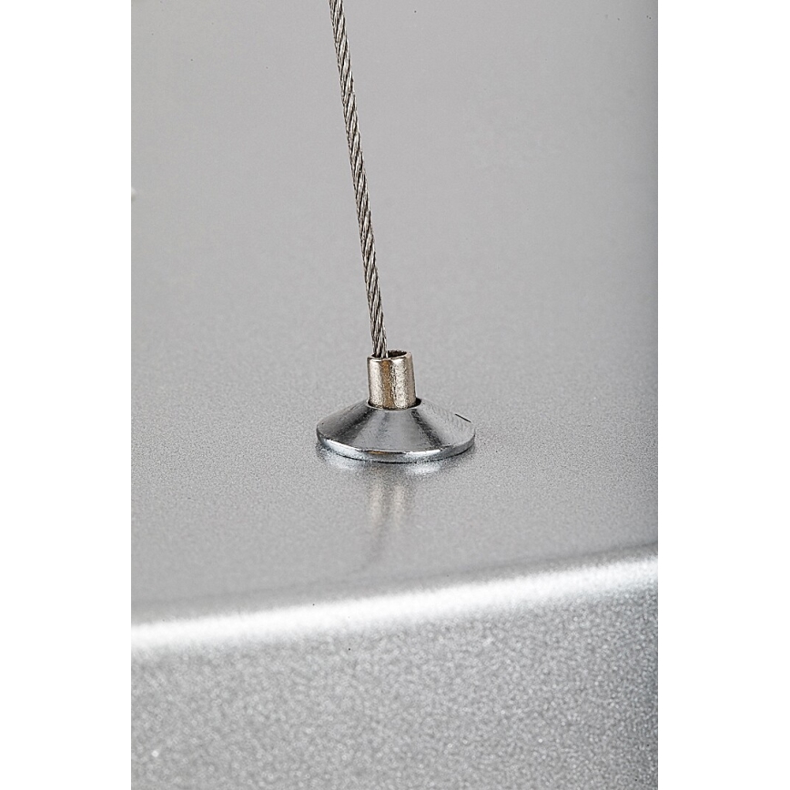 Rabalux - Lustre LED regulável em cabo LED/60W/230V prata 3000-6000K + comando à distância