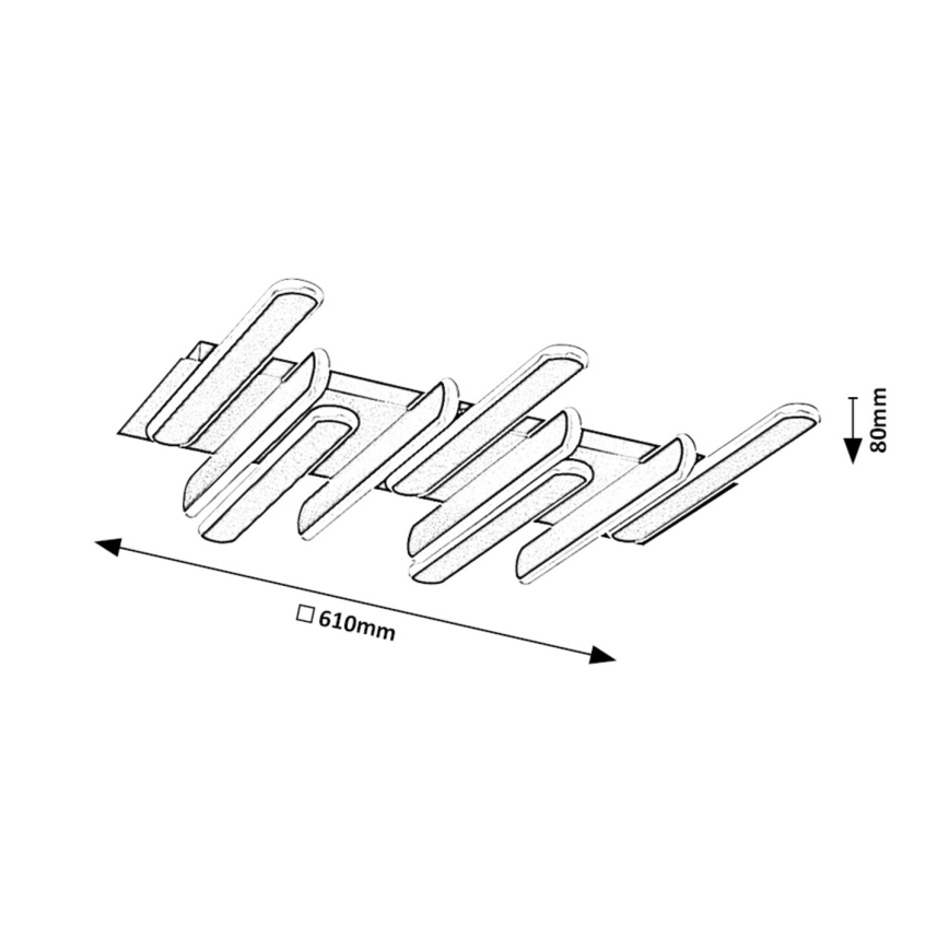 Rabalux - Candeeiro de tecto LED LED/46W/230V 3000/4000K 61x61 cm