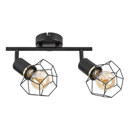 Rabalux - Foco 2xE27/40W/230V preto