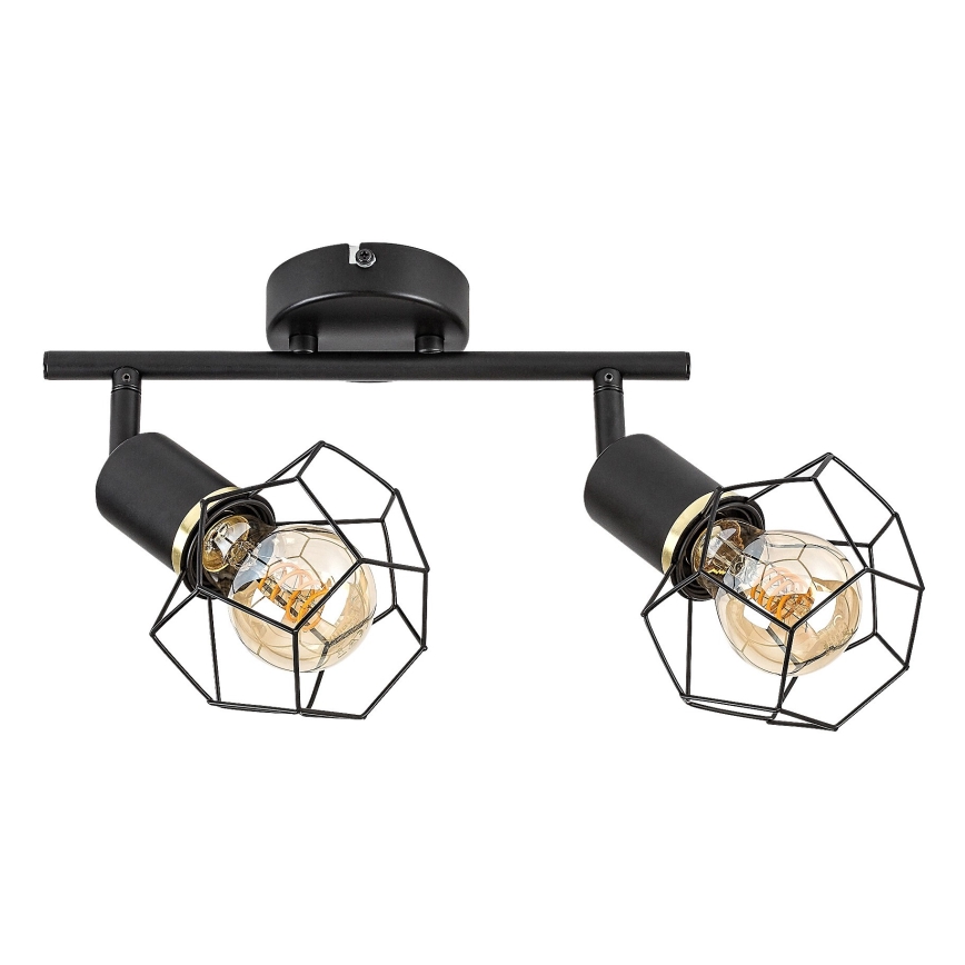 Rabalux - Foco 2xE27/40W/230V preto