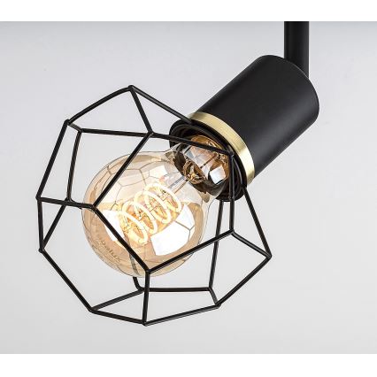 Rabalux - Foco 2xE27/40W/230V preto