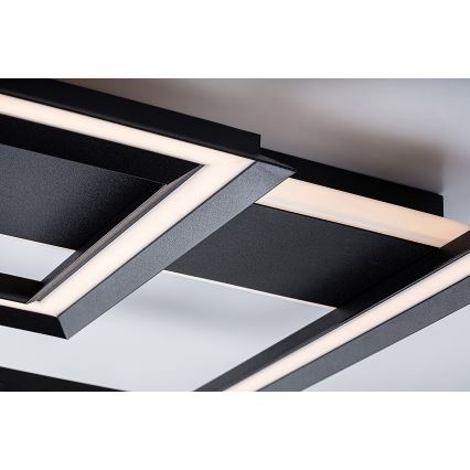 Rabalux - Candeeiro de tecto LED LED/48W/230V 3000K preto 48,5x48,5 cm