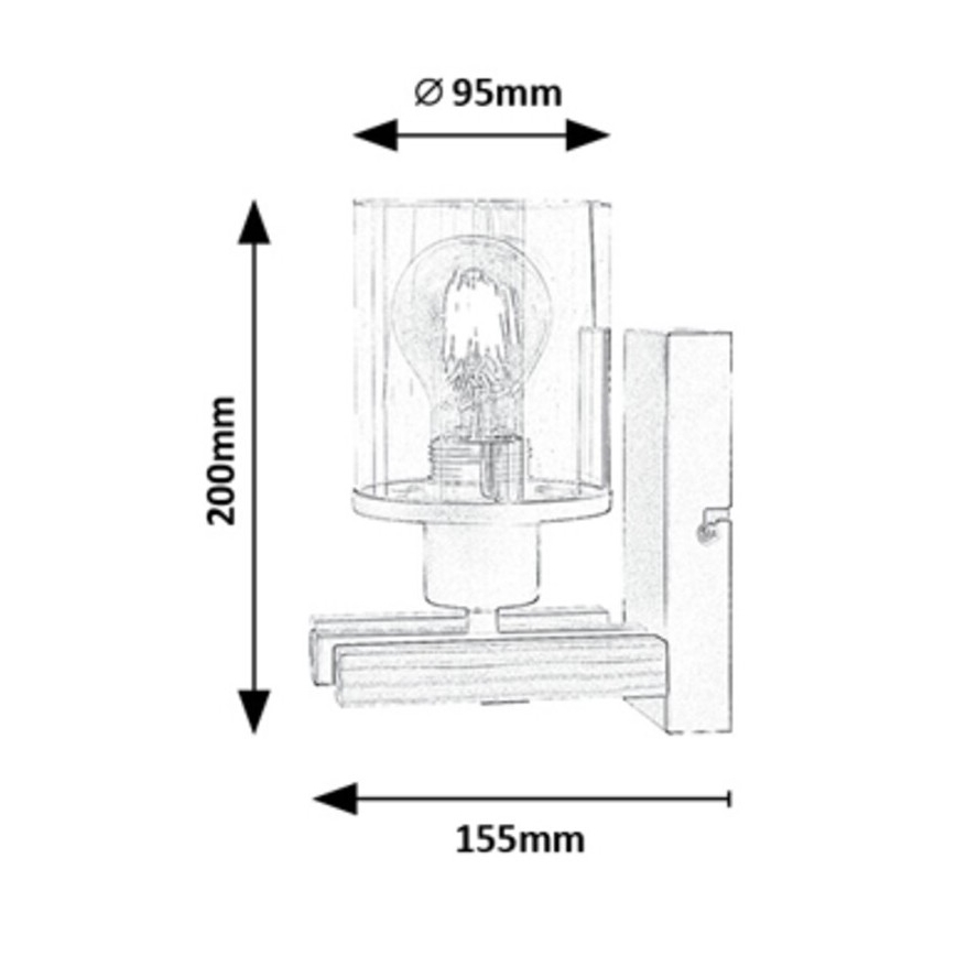 Rabalux - Luminária de parede 1xE27/25W/230V pinho
