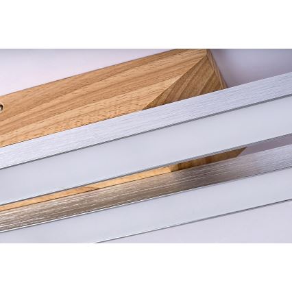 Rabalux - Candeeiro de tecto LED/21W/230V 4000K, acabamento em faia, comprimento 80 cm