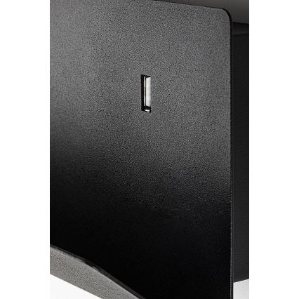 Rabalux - Candeeiro de parede com prateleira e USB port 1xGU10/25W/230V preto