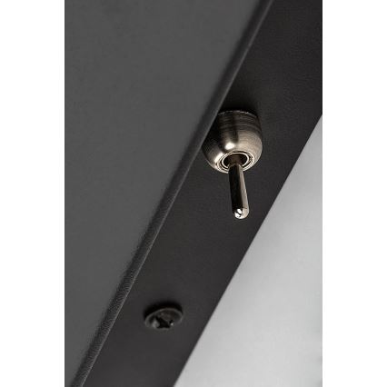 Rabalux - Candeeiro de parede com prateleira e USB port 1xGU10/25W/230V preto
