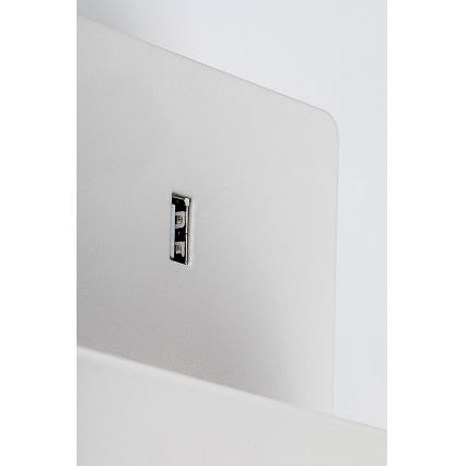 Rabalux - Candeeiro de parede com prateleira e USB port 1xGU10/25W/230V branco