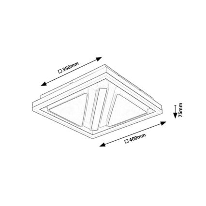 Rabalux - Candeeiro de tecto LED dimável LED/73W/230V 40x40 cm + comando à distância