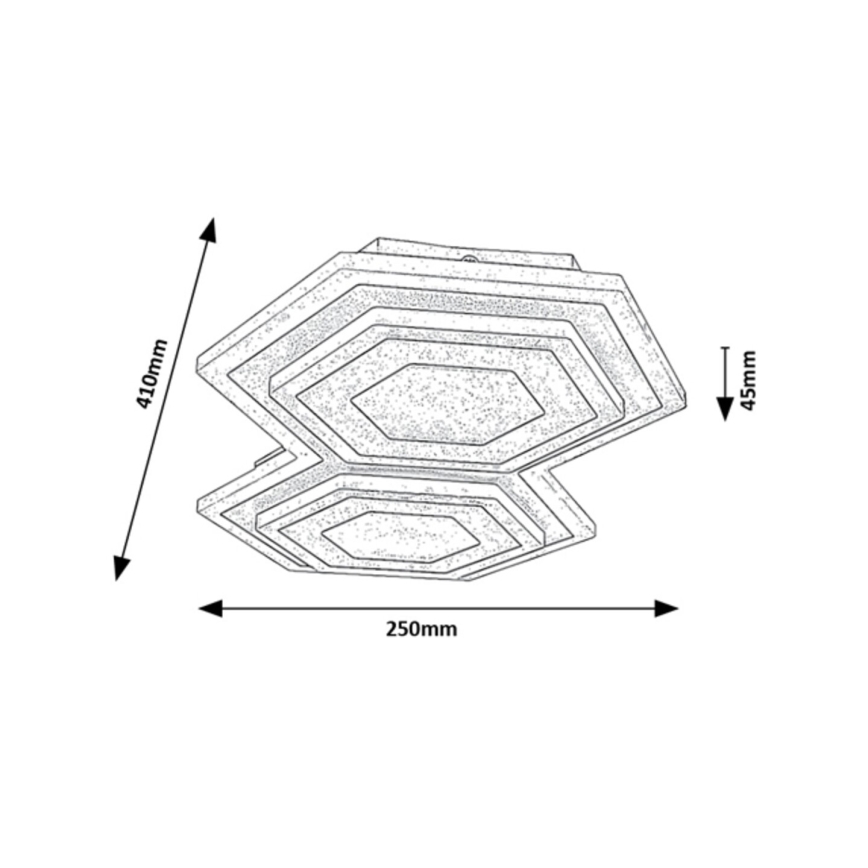 Rabalux - Iluminação de teto LED LED/44W/230V 3000/6000K 25x41 cm