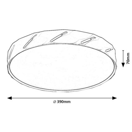 Rabalux - Plafon LED LED/25W/230V 3000K branco diâmetro 39 cm