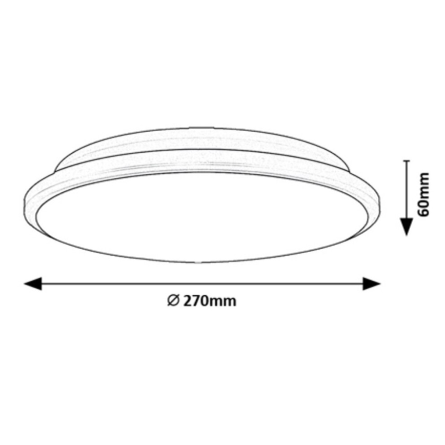 Rabalux - Plafon LED LED/18W/230V 4000K prateado 27 cm