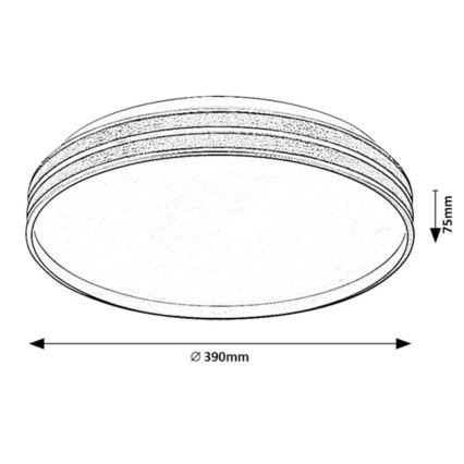 Rabalux - Luminária de teto LED regulável LED/24W/230V 3000-6500K Ø 39 cm + comando remoto