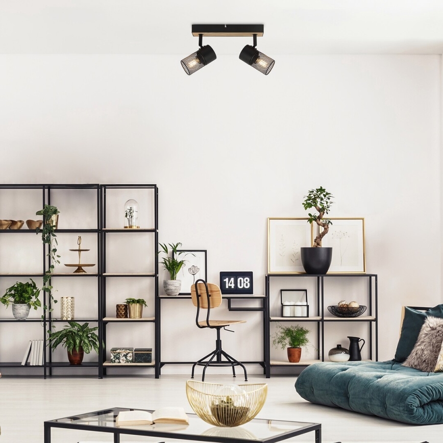 Rabalux - Foco 2xE14/40W/230V carvalho