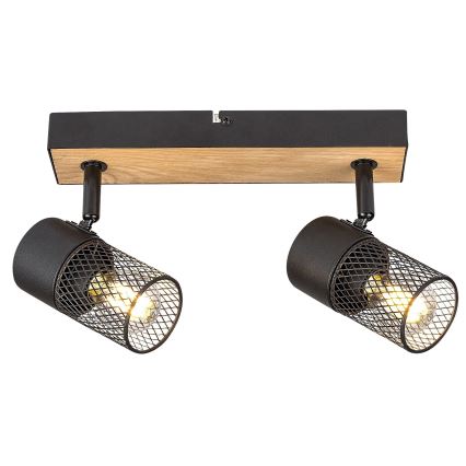 Rabalux - Foco 2xE14/40W/230V carvalho