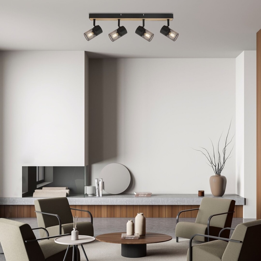 Rabalux - Foco 4xE14/40W/230V carvalho