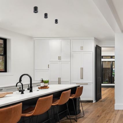 Rabalux - Foco 1xGU10/25W/230V redondo preto