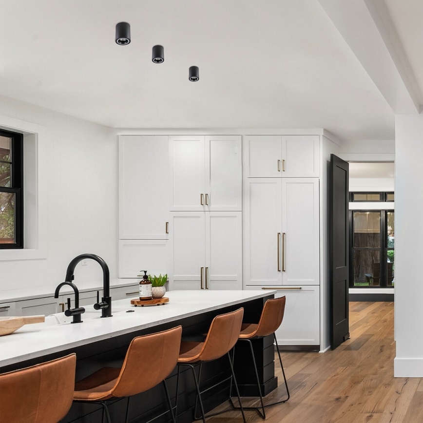 Rabalux - Foco 1xGU10/25W/230V redondo preto