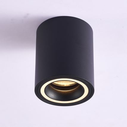 Rabalux - Foco 1xGU10/25W/230V redondo preto