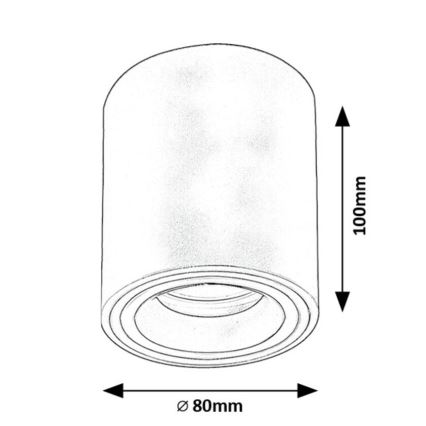 Rabalux - Foco 1xGU10/25W/230V redondo antracite