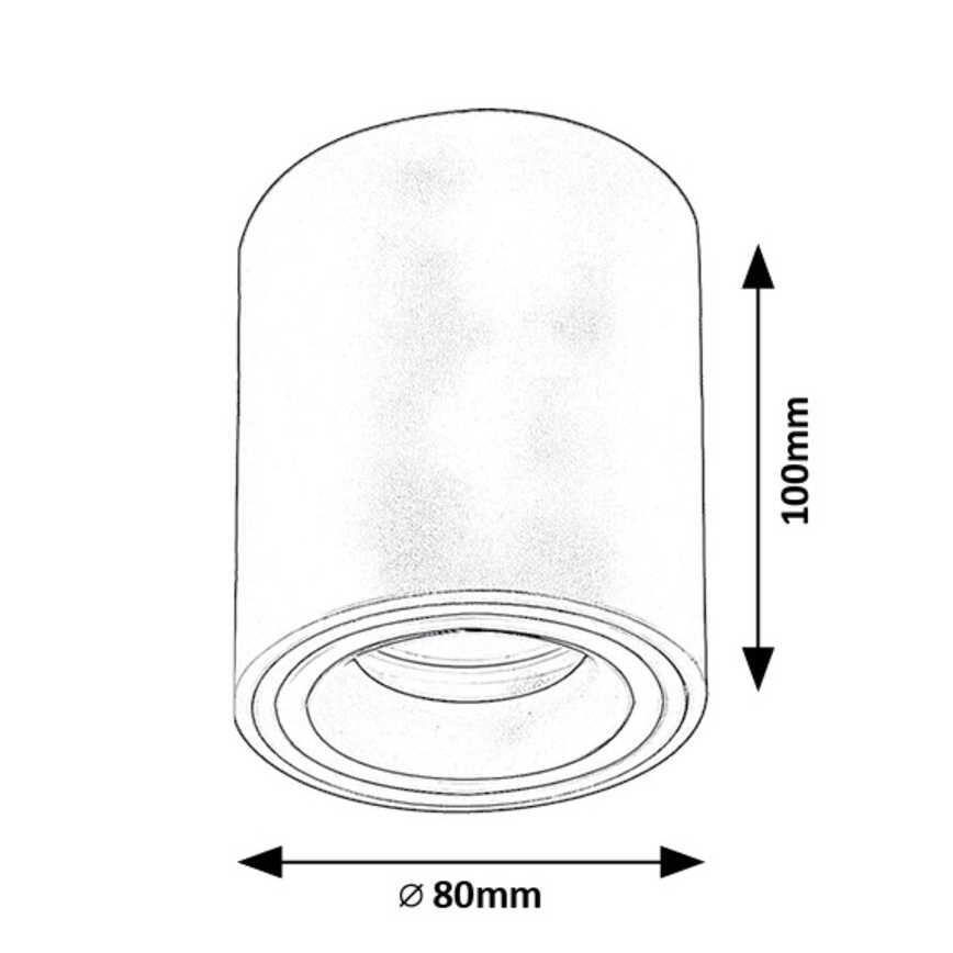 Rabalux - Foco 1xGU10/25W/230V redondo antracite