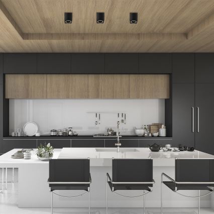 Rabalux - Foco 1xGU10/25W/230V angular preto