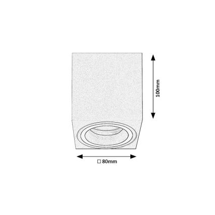 Rabalux - Foco 1xGU10/25W/230V angular antracite