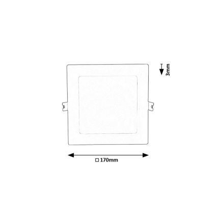 Rabalux - Foco de encastrar LED LED/12W/230V 3000K 17x17 cm branco