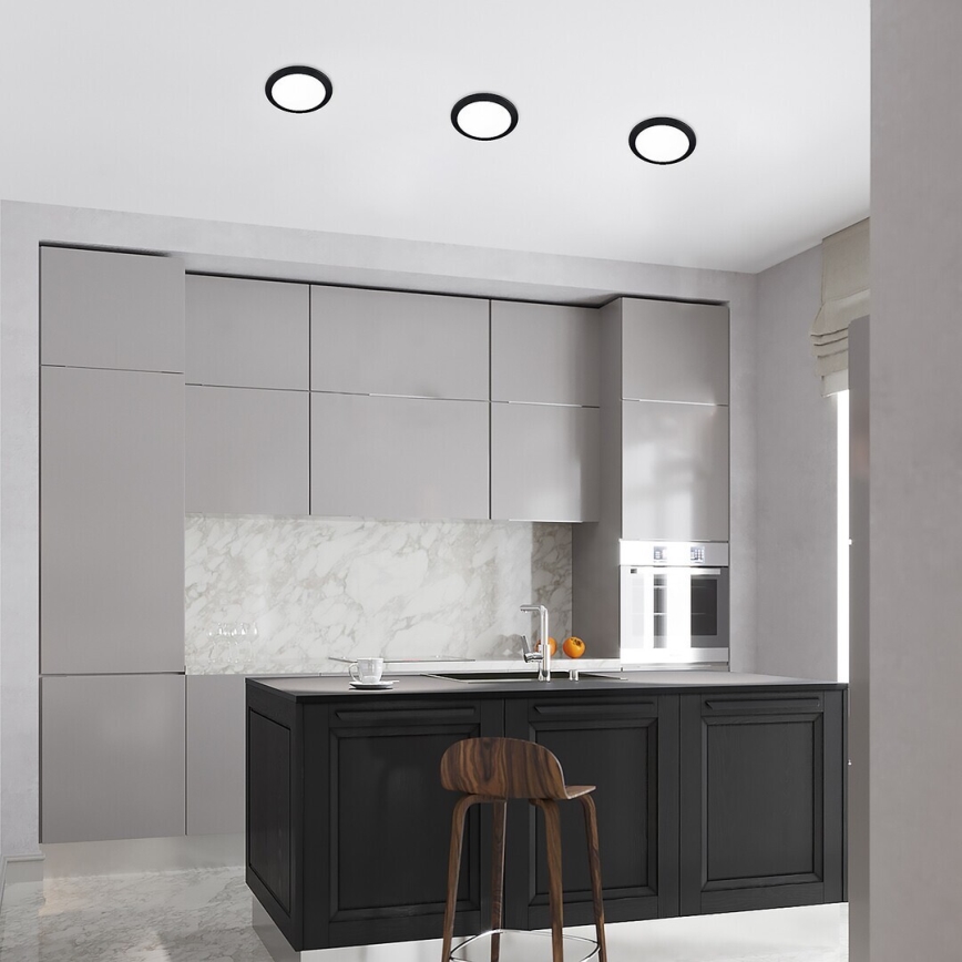 Rabalux - Foco de encastrar LED LED/3W/230V diâmetro 9 cm preto