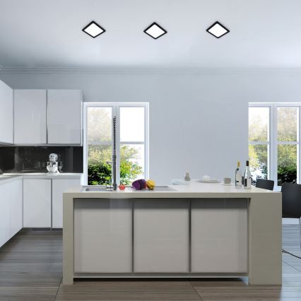 Rabalux - Foco de encastrar LED LED/3W/230V 9x9 cm preto