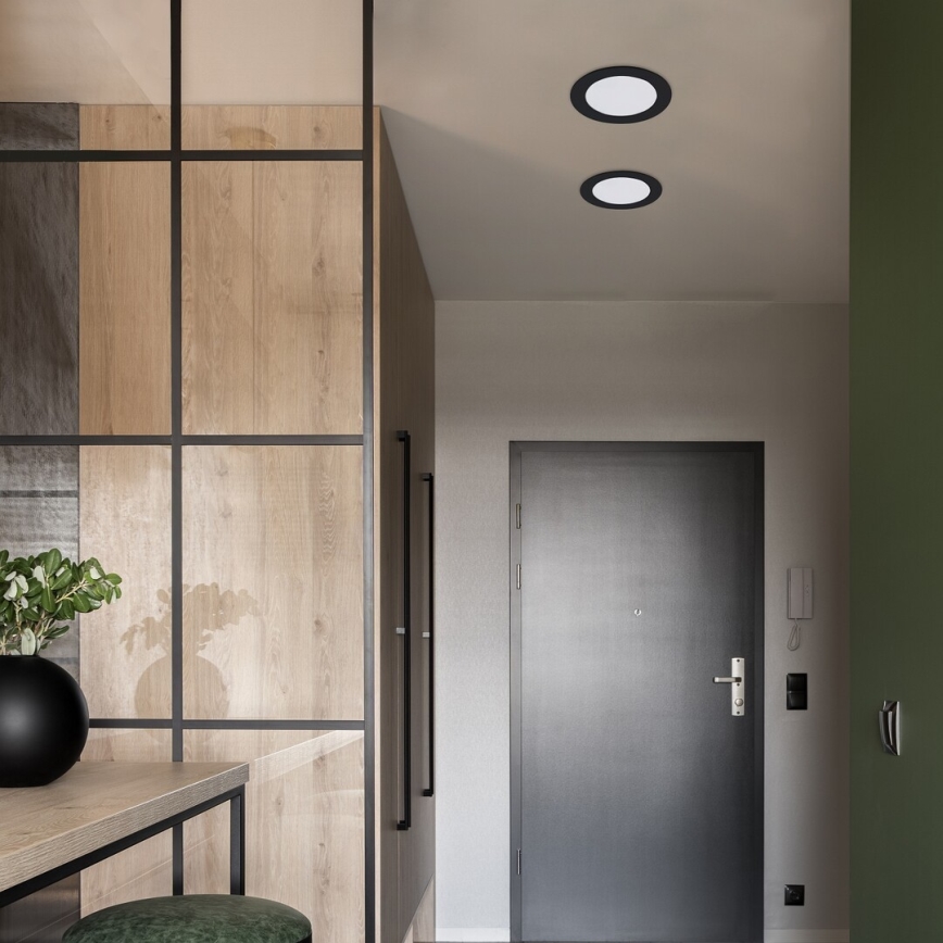 Rabalux - Foco de encastrar LED LED/12W/230V diâmetro 17 cm preto