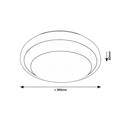 Rabalux - Iluminação de teto LED LED/24W/230V 4000K diâmetro 38 cm