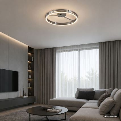 Rabalux - Candeeiro de tecto LED dimerizável LED/60W/230V 3000-6500K diâmetro 50 cm cinzento + controlo remoto