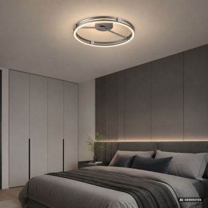 Rabalux - Candeeiro de tecto LED dimerizável LED/60W/230V 3000-6500K diâmetro 50 cm cinzento + controlo remoto