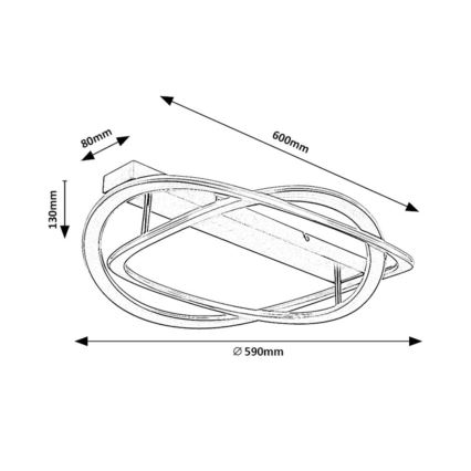 Rabalux - Luminária de teto LED 72W/230V 3000K Ø 59 cm