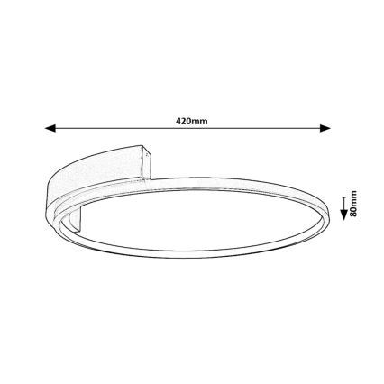 Rabalux - Plafon LED/23W/230V, diâmetro 42 cm