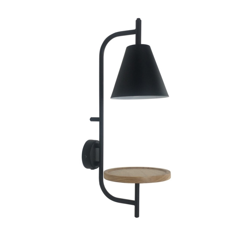 Rabalux - Candeeiro de parede com prateleira 1xE27/15W/230V faia