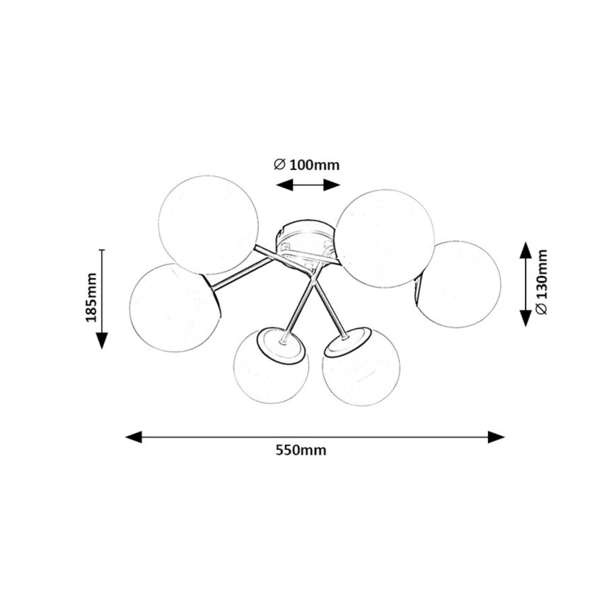 Rabalux - Candeeiro integrado 6xE14/20W/230V