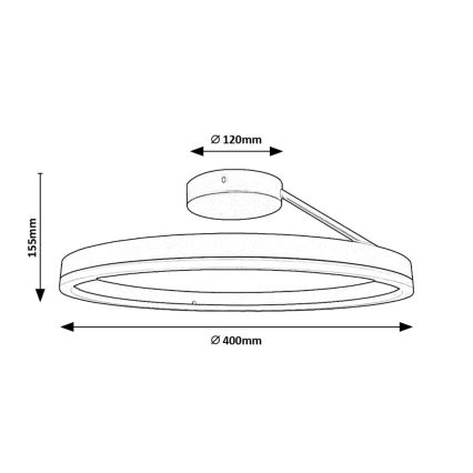 Rabalux - Luminária de tecto LED/24W/230V 3000/4000/6500K Ø 40 cm