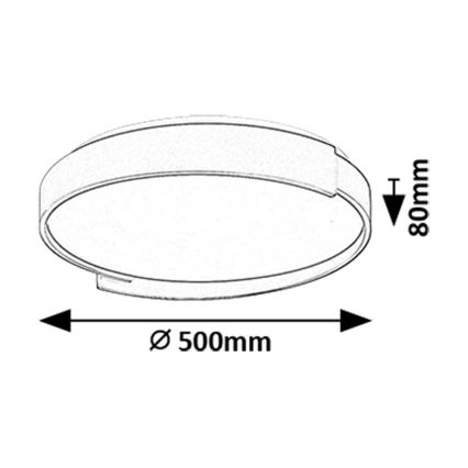 Rabalux - Iluminação de teto LED com regulação LED/48W/230V 3000-6500K + comando
