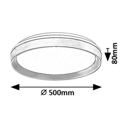 Rabalux - Iluminação de teto LED com regulação LED/48W/230V 3000-6500K + comando